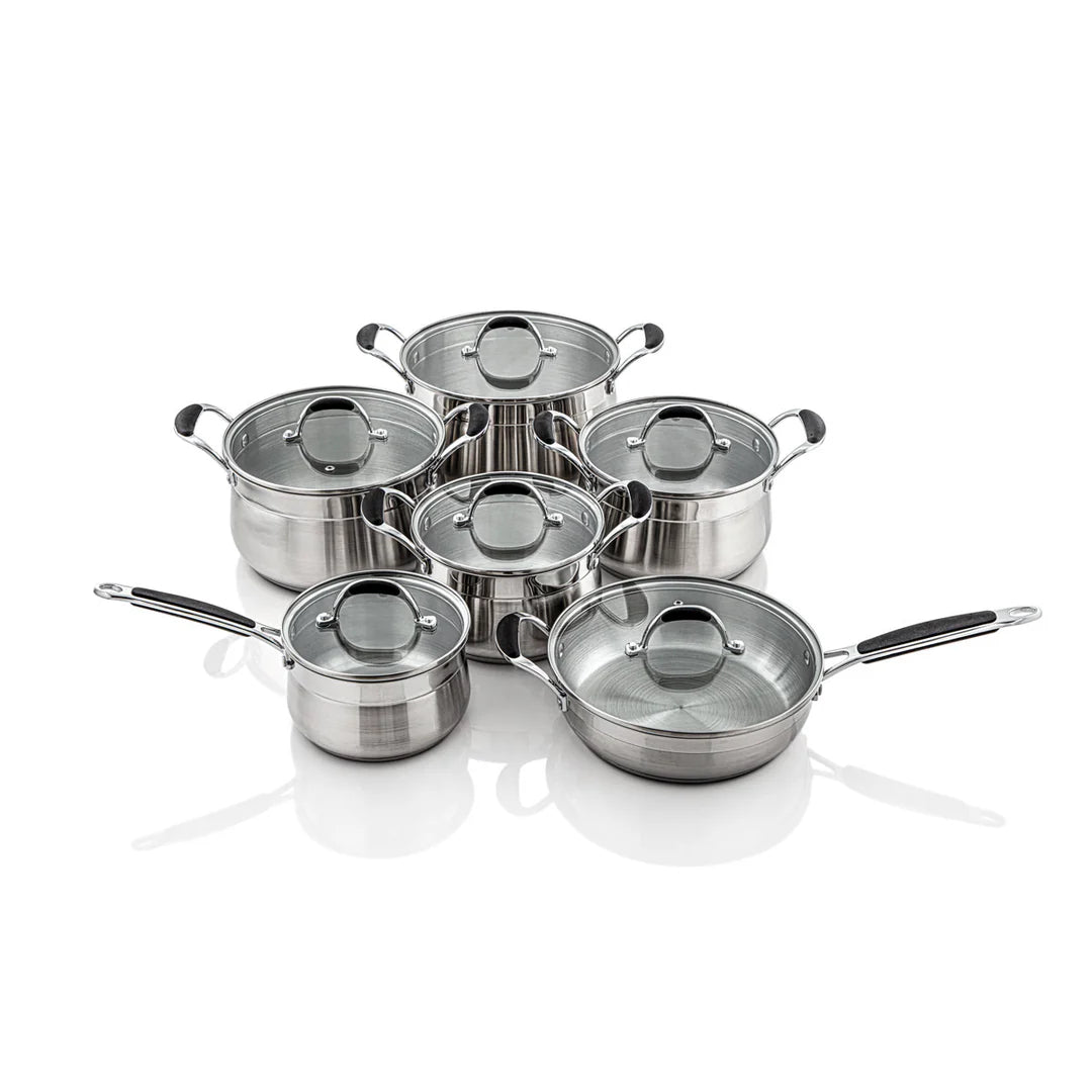 Almarjan 6 Pieces Amani Collection Stainless Steel Cookware Set