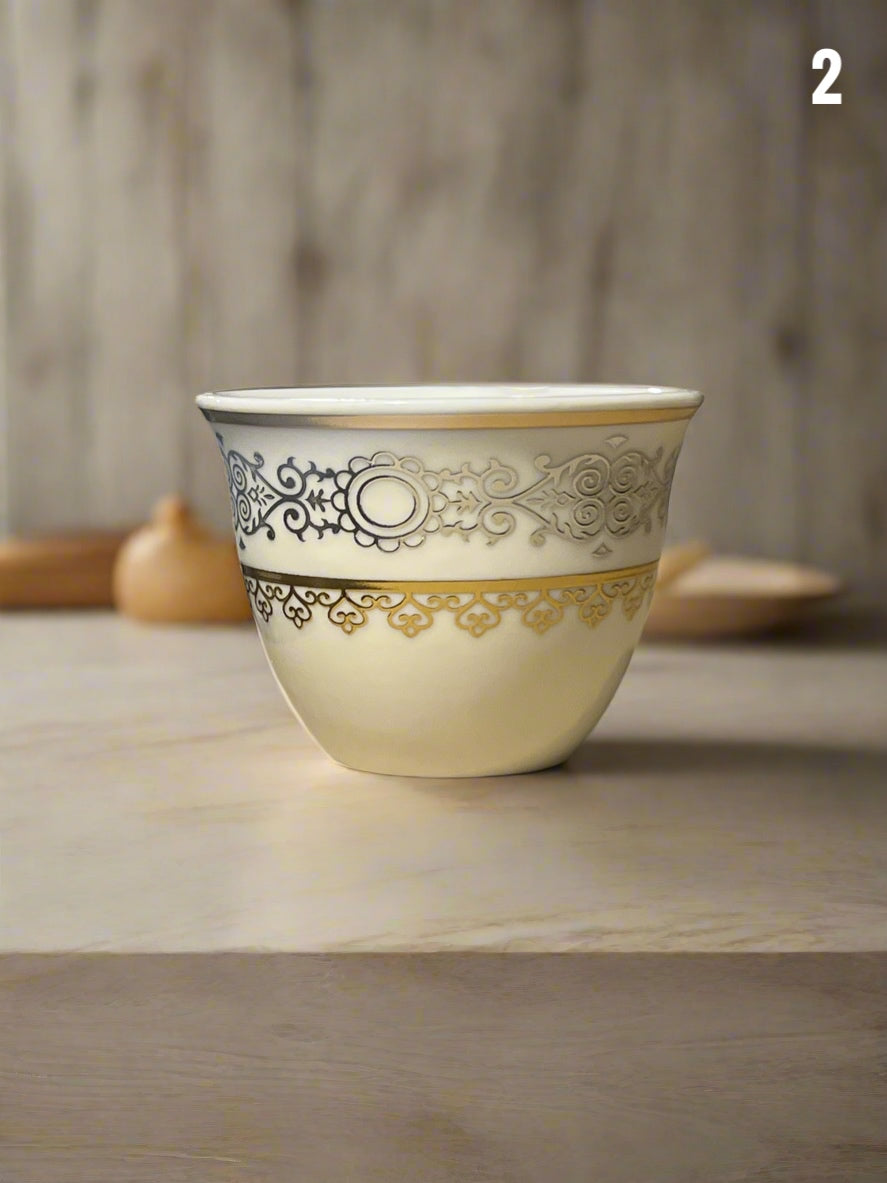 Arabic Coffee Cups Set of 12 - فناجين طقم ١٢