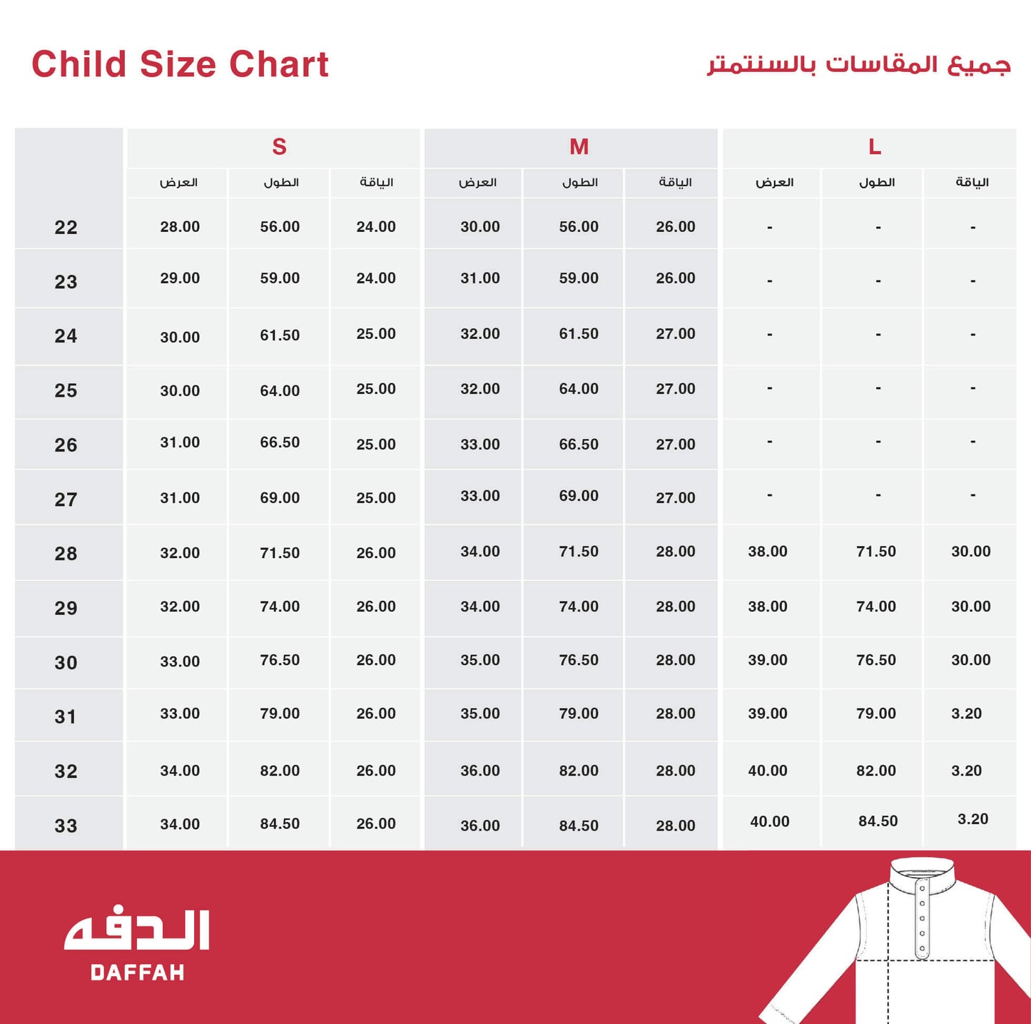 Daffah Kids Thobes (White)