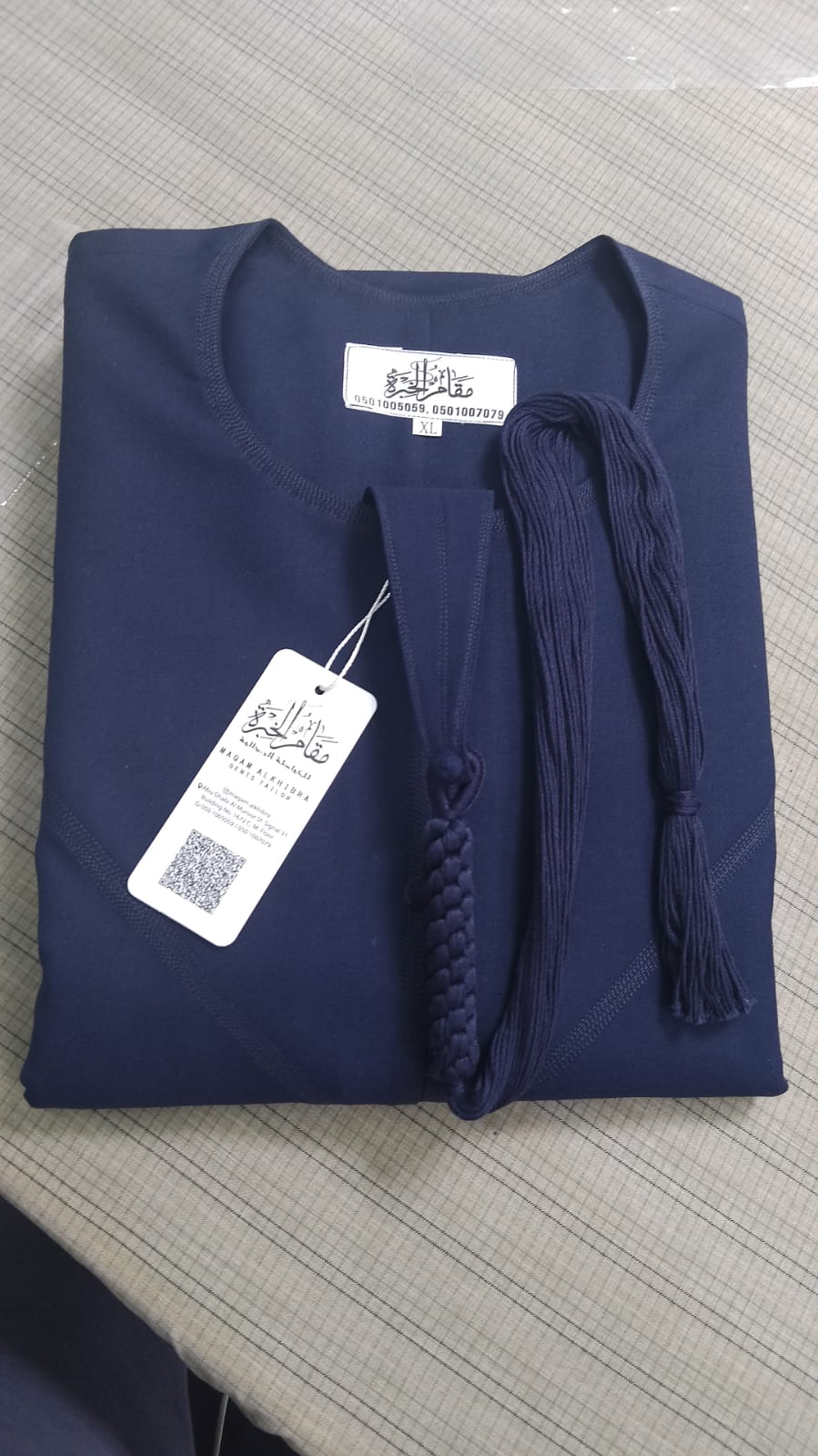 Emirati Thoub - دشداشه إماراتية (Navy Blue Winter شتوي كحلي)