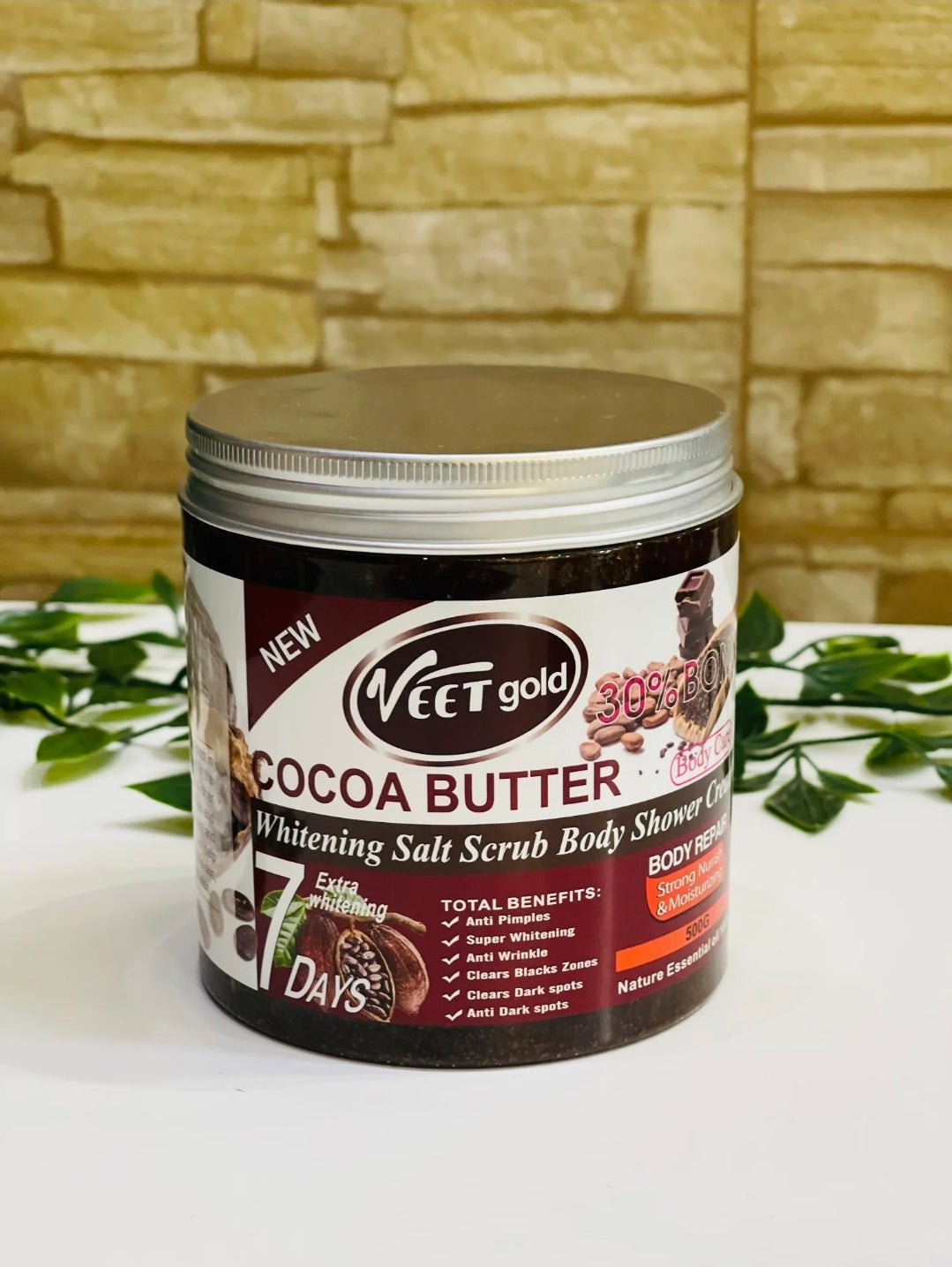 Veet Gold Cocoa Butter Super Whitening Salt Body Scrub