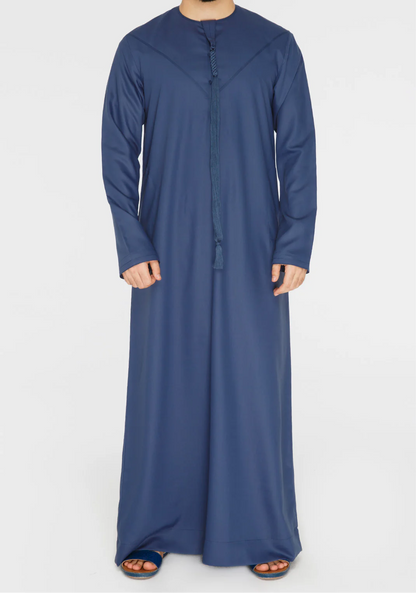 Emirati Thoub - دشداشه إماراتية (Navy Blue Winter شتوي كحلي)