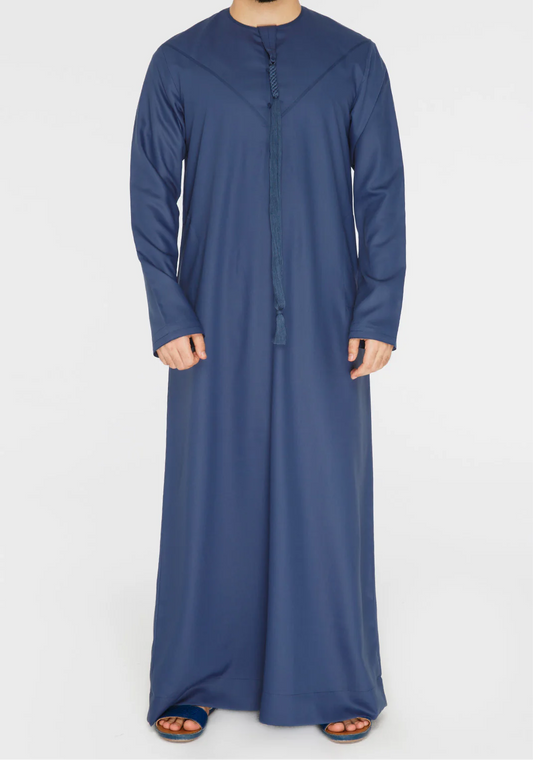 Emirati Thoub - دشداشه إماراتية (Navy Blue Winter شتوي كحلي)