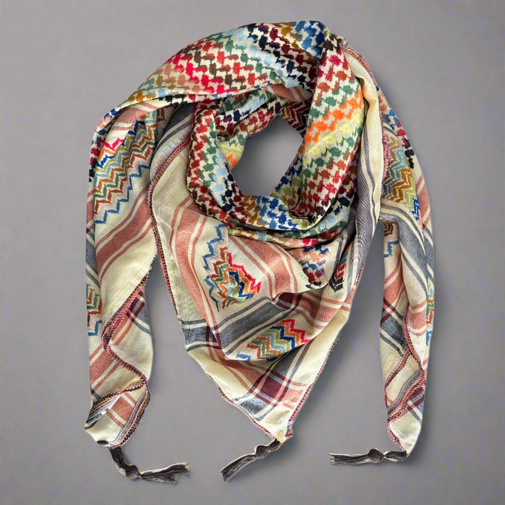 Vibrant Sandy Yellow Kufiya (Keffiyeh) | Made in Jordan