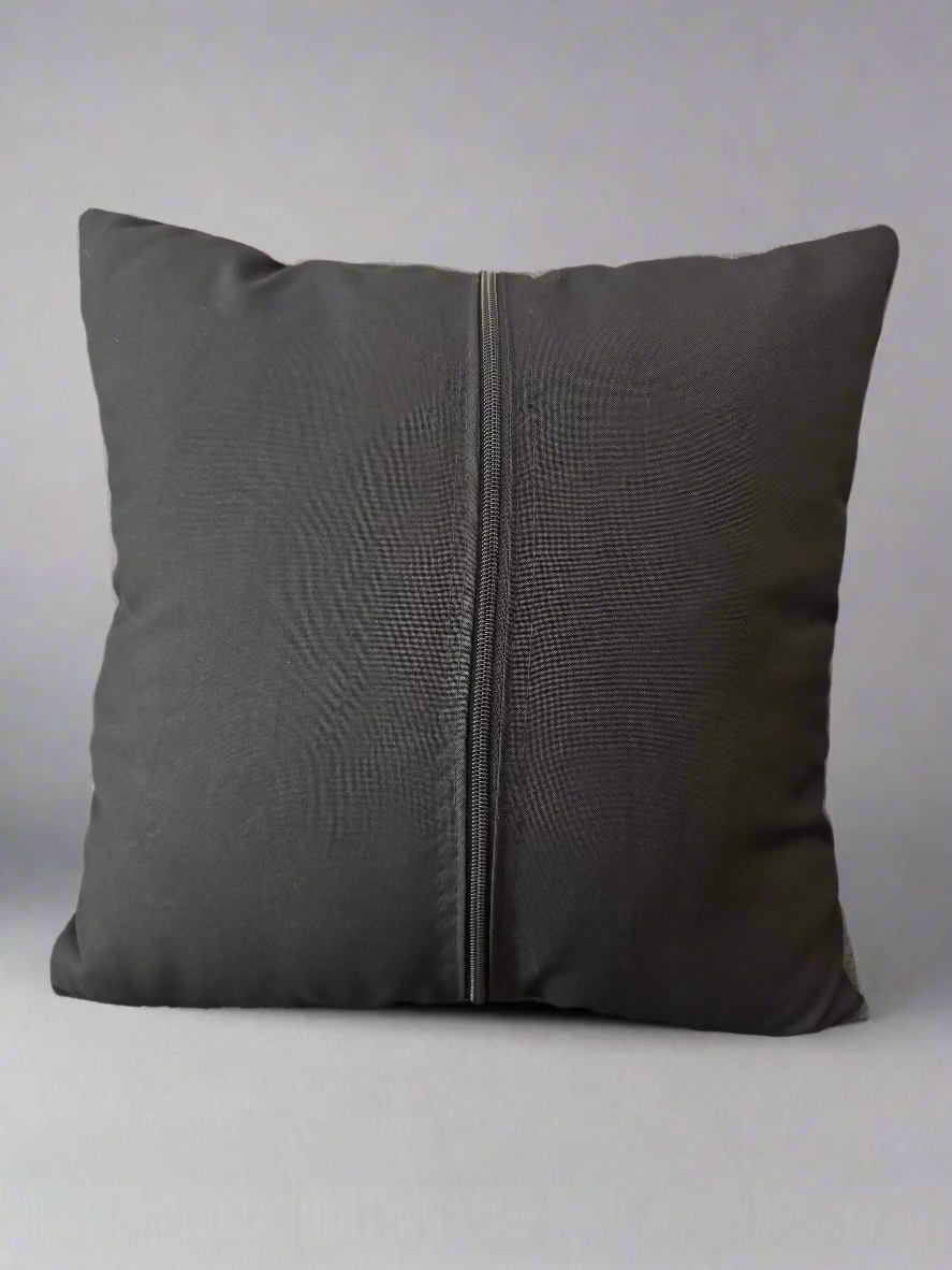 Tatreez Cushion Cover - Red with Orange | 16x16" Palestinian Embroidery