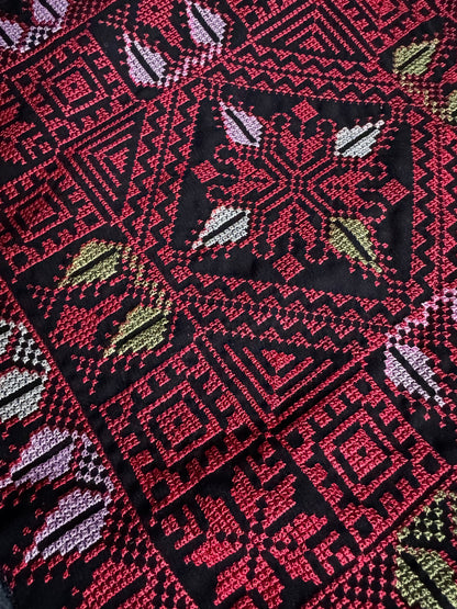 Tatreez Tote Bag – Colorful Star | Palestinian Embroidery