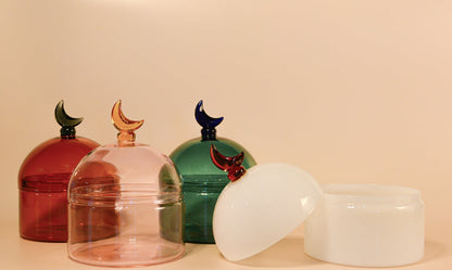 Glass Moon Dome Jar - Fullmoon