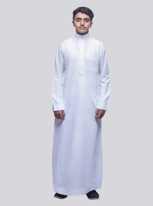 Daffah Youth Thobe (White)