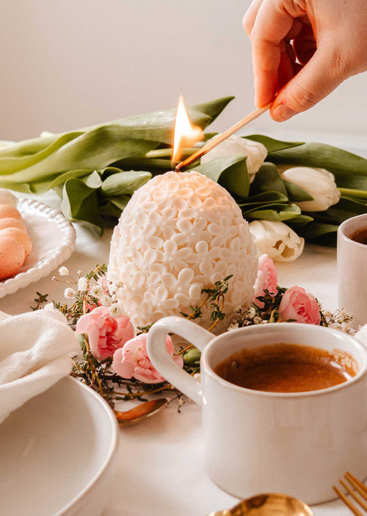 The Floral Egg - Decorative Candle