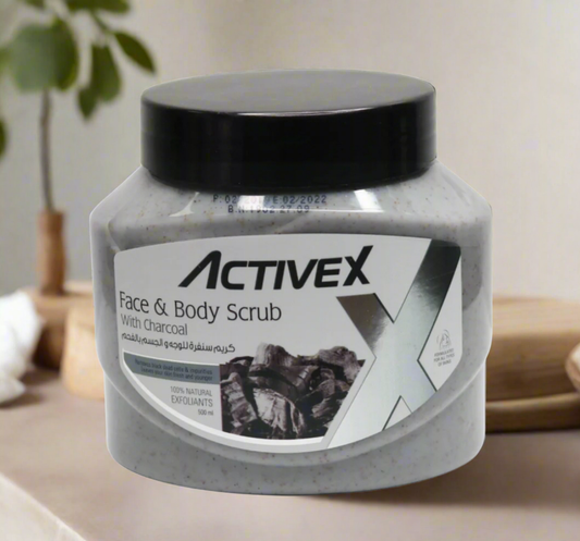 ActiveX Face & Body Scrub 500ml - Charcoal